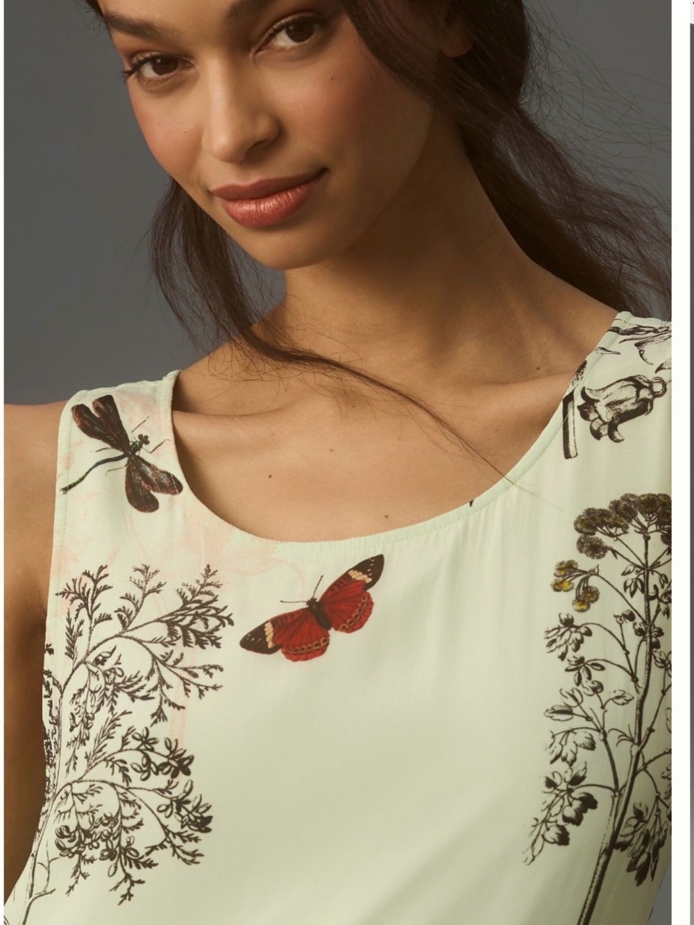 Rare Kavita Bhartia Anthro Butterfly Hand-Block Print Maxi Dress Size large $268 - Picture 3 of 8